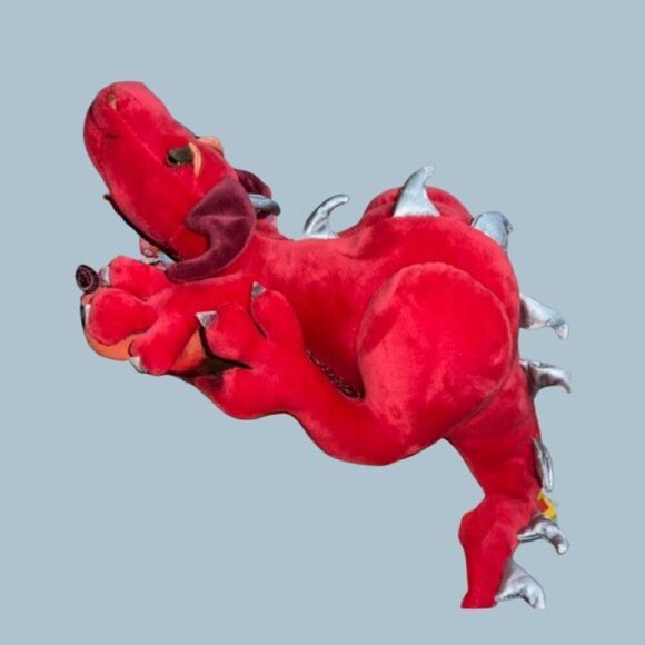 2005 Manhattan Toy Company Red Dragon Plush Medieval Stuffed Animal 12” - Picture 4 of 4